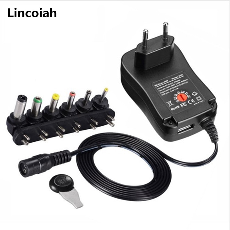 Bộ Sạc Chuyển Đổi Nguồn Điện 3V 4.5V 5V 6V 7.5V 9V 12V 2A 2.5A AC / DC Cho Bóng Đèn LED