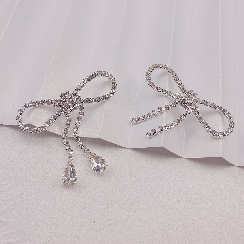 Trâm Cài Áo Hình Nơ Đính Đá Ngọc Trai Phối Tua Rua 7 Kiểu Chất Lượng Cao