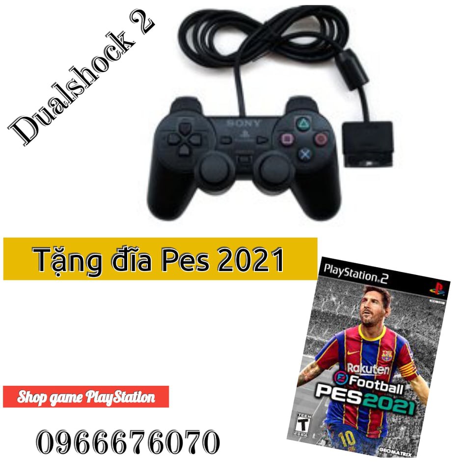 Tay cầm PS2 tặng Pes 2021