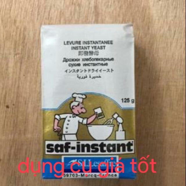 Men khô bánh mỳ ngọt SAF--instant 125gr HSD 06-2022