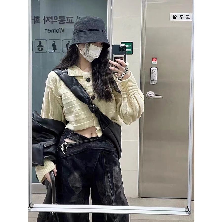 NRVP Áo KhoáC Cardigan Tay DàI Phong CáCh HàN QuốC