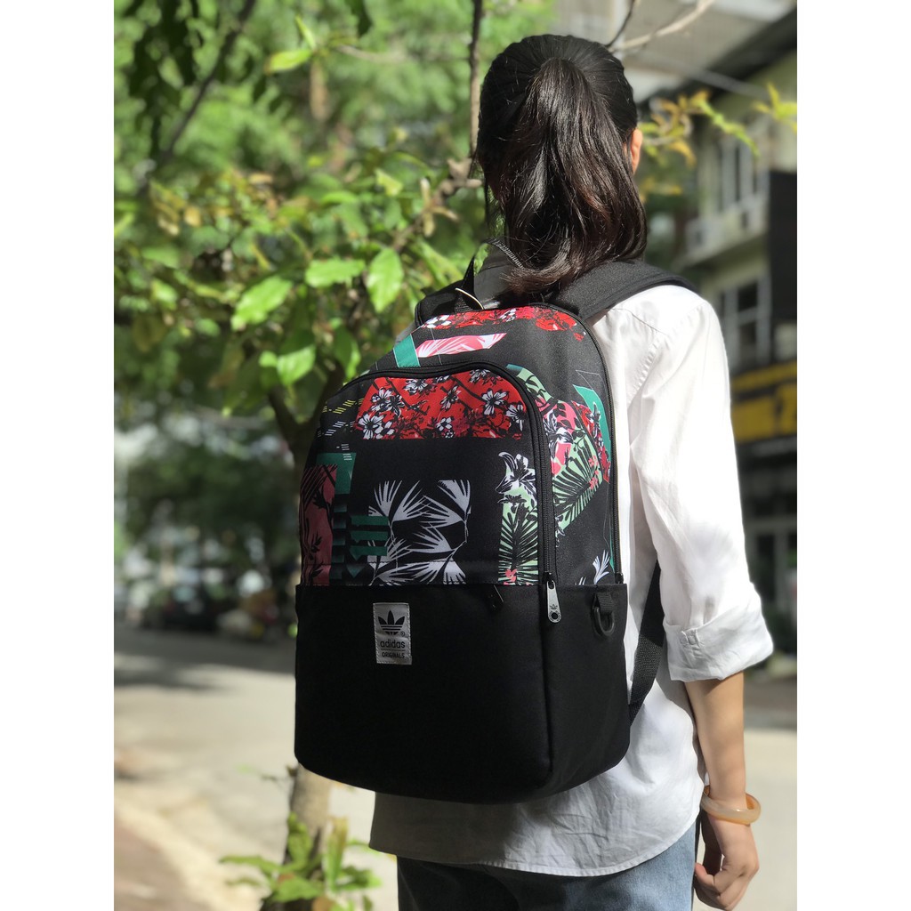 [King balo] Balo Das Originals Essential Soccer Backpack AJ7047 phối họa tiết cây lá hoa cỏ màu sắc tươi đẹp