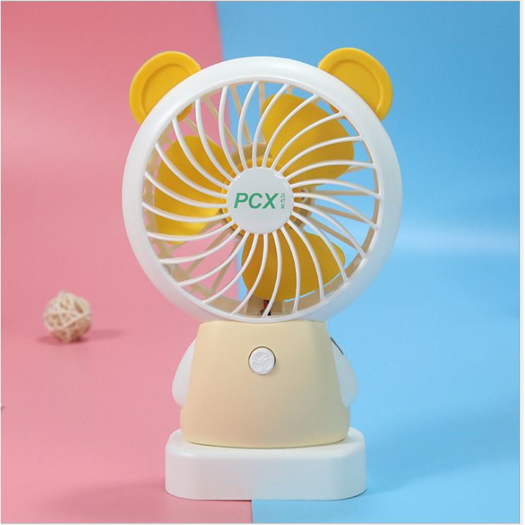 [Siêu Sale] Quạt Mini tích điện cầm tay và để bàn hình tai GẤU **(44) | BigBuy360 - bigbuy360.vn