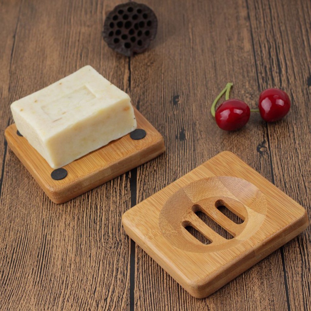 Japanese Style Wooden Soap Dish/ Khay dĩa gỗ để xà phòng handamde bằng gỗ tre tự nhiên gần gũi với môi trường