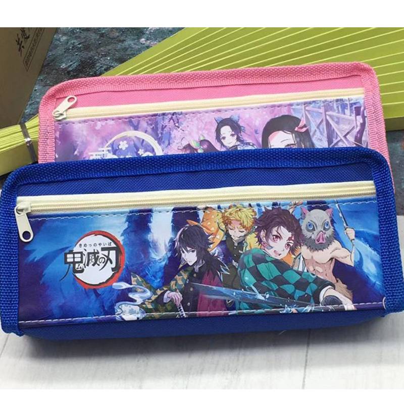Hộp bút vải canvas cỡ lớn họa tiết anime xinh xắn