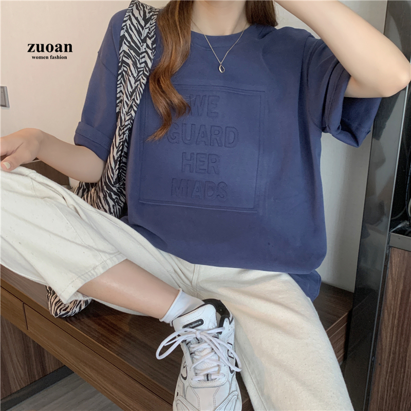 Áo thun SUXI ngắn tay in chữ thời trang cho nữ