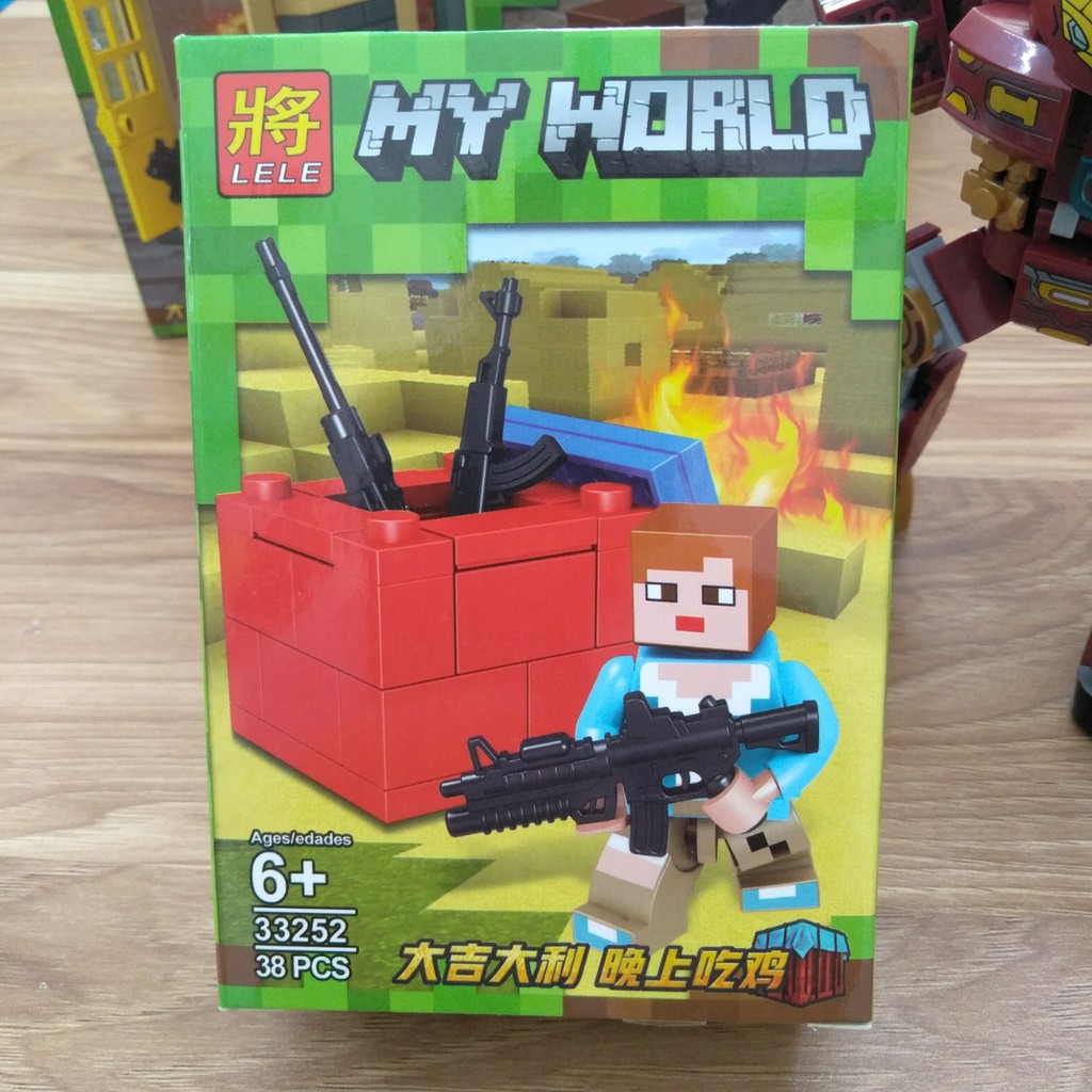 Lắp ráp xếp hình lego minecraft my world 33252 : 8 mẫu lego minecraft (Khách hàng chat chọn mẫu)