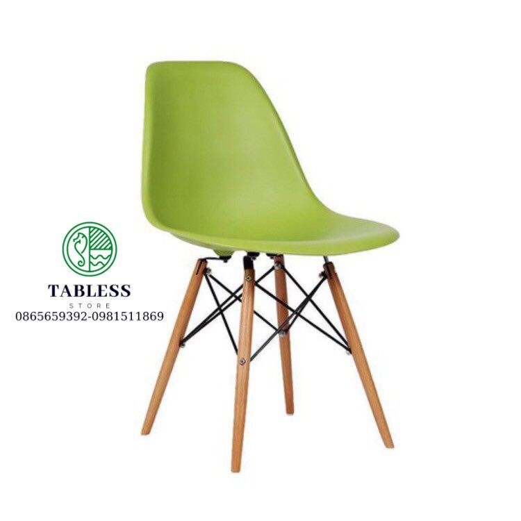 Ghế Làm Việc EAMES Chân Gỗ SỒI Dành Cho Phòng ĂN,Phòng KHÁCH,Cafe,Văn Phòng,Học tập