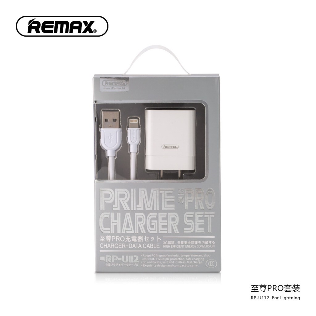 Củ sạc remax RP- U112 cho iPhone micro và Type -C - Củ sạc kèm dây