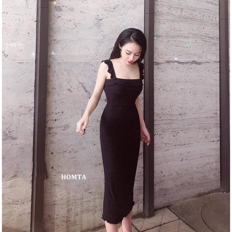 Đầm Body Bèo Vai Thun Gân | BigBuy360 - bigbuy360.vn