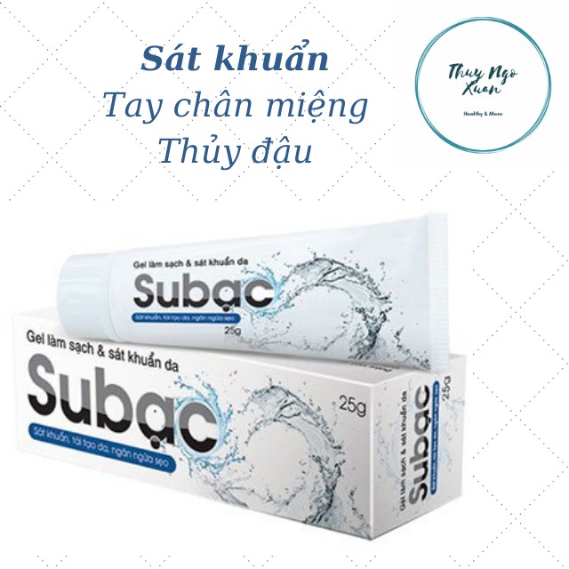 [Chính Hãng] Gel Bôi Sát Khuẩn Su Bạc Ngăn Ngừa Tay Chân Miệng, Thủy Đậu, Tuýp 25g