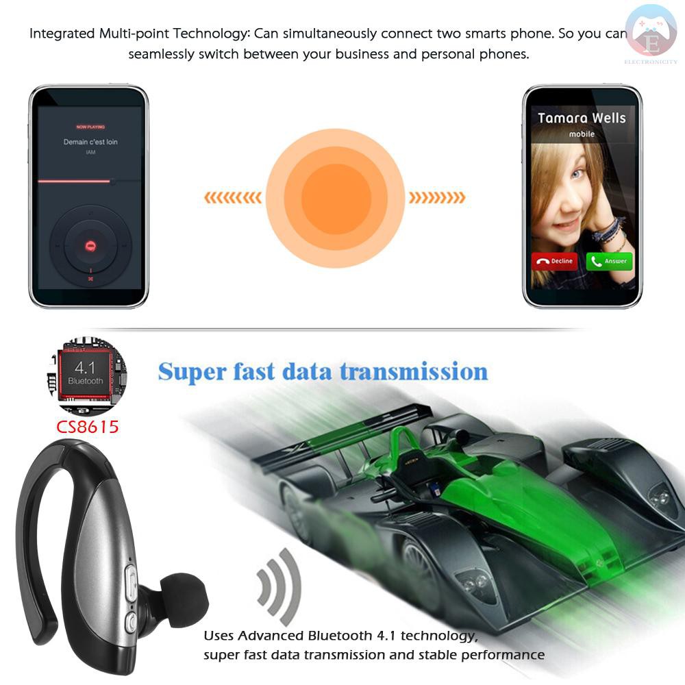 Tai Nghe Bluetooth 4.1 Nhét Tai Elec X16 Chống Mồ Hôi + Mic Cho Iphone 7 6s Samsung Galaxy S7 Note 6 Android Ios