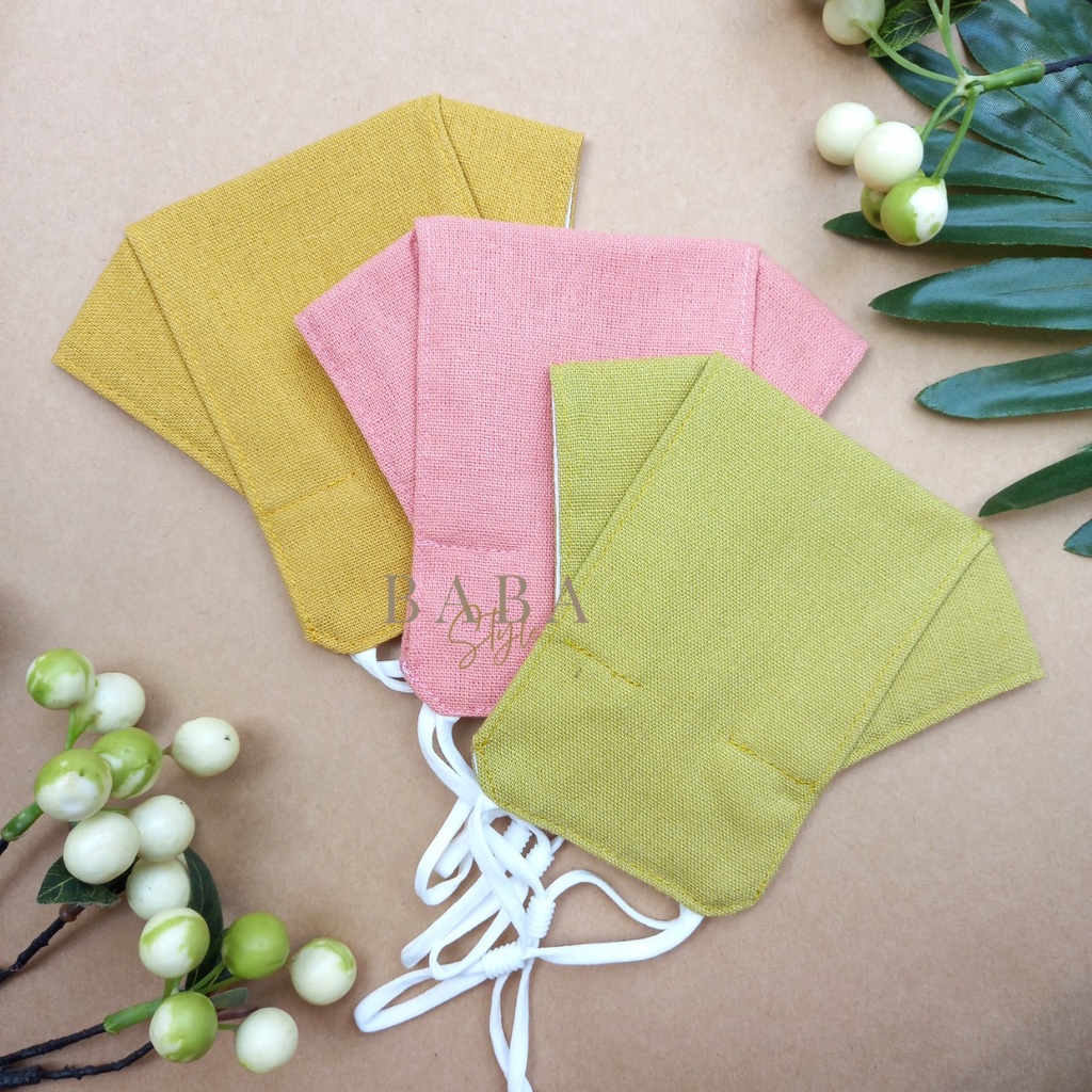 Combo 3 Khẩu trang Nữ Thời Trang Cao Cấp 3D 3Lớp Linen Cotton Đủ Màu Mịn Mát Tái Sử Dụng Nhiều Lần Tặng Kèm Tai Giả