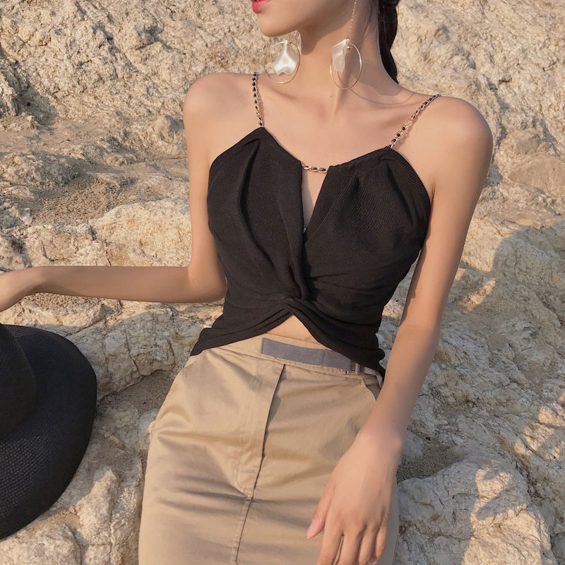 Áo hai dây không tay thiết kế thời trang cá tính cho nữ