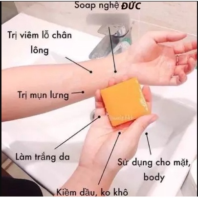 Xà phòng nghệ MEIN, xà bông nghệ giảm mụn giảm thâm làm sáng da,1 bánh 60GR