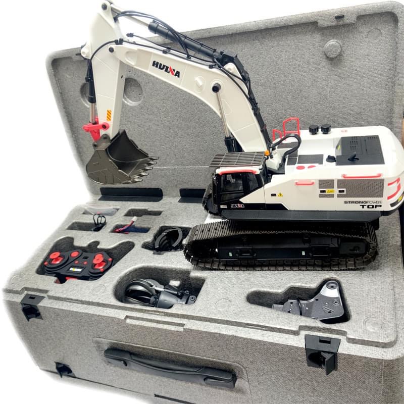 Máy xúc huina điều khiển từ xa 1594  bản kim loại