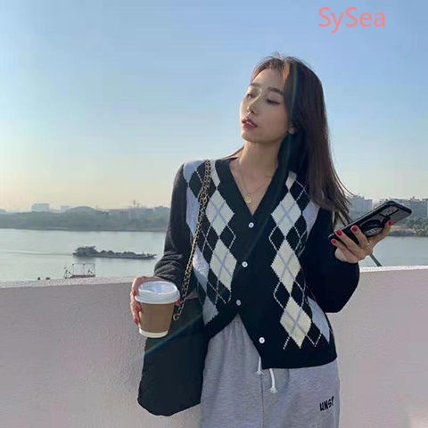 Áo Khoác Cardigan Dệt Kim Tay Dài Cổ Chữ V Phong Cách Retro Mùa Thu Cho Nữ