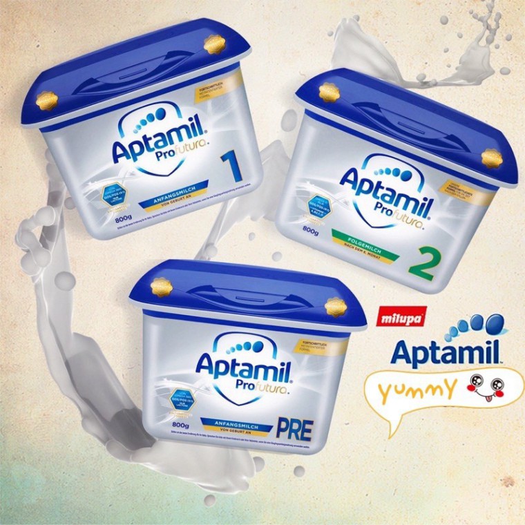 [luca123]  Sữa Aptamil bạc nội địa Đức số 1 , 2 và Pre hộp 800g