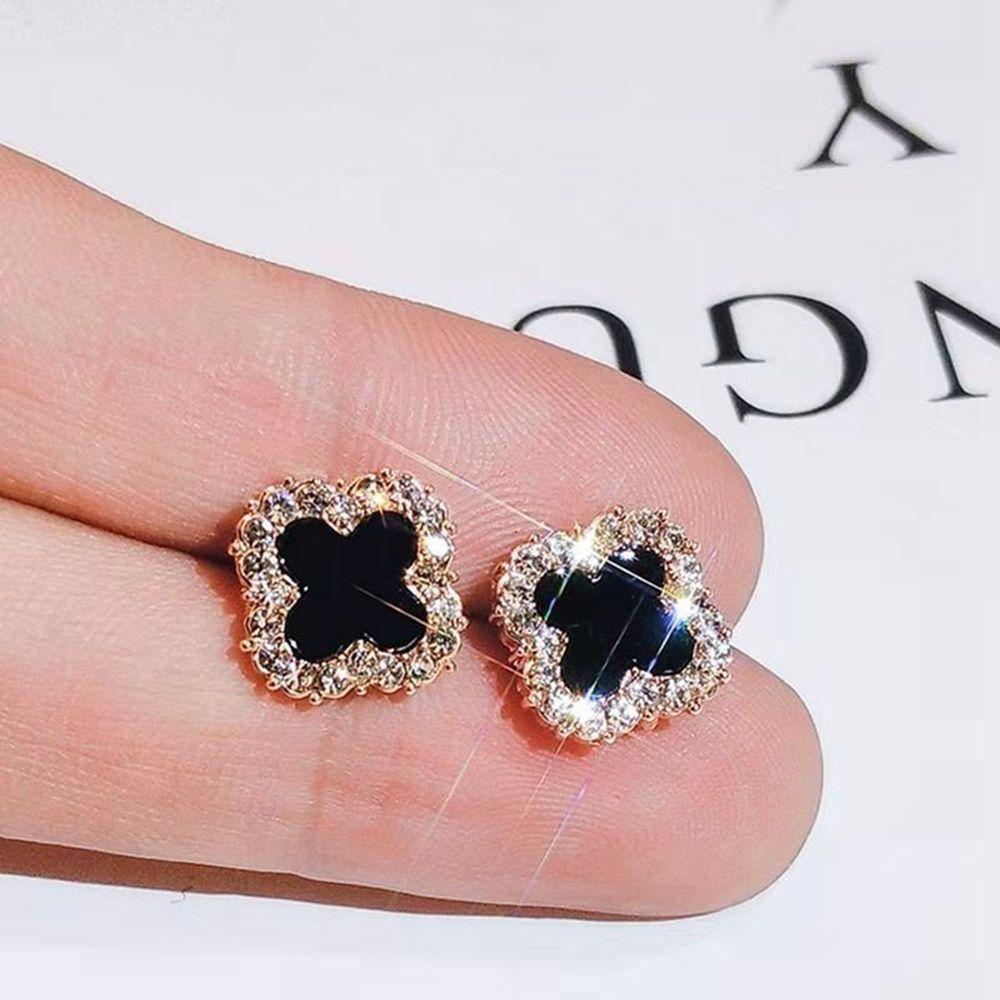 Bông Tai Hình Cỏ Bốn Lá Phong Cách Cổ Điển Tinh Tế|Bông Tai Thời Trang Mùa Hè Phong Cách Hàn Quốc Dành Cho Nữ