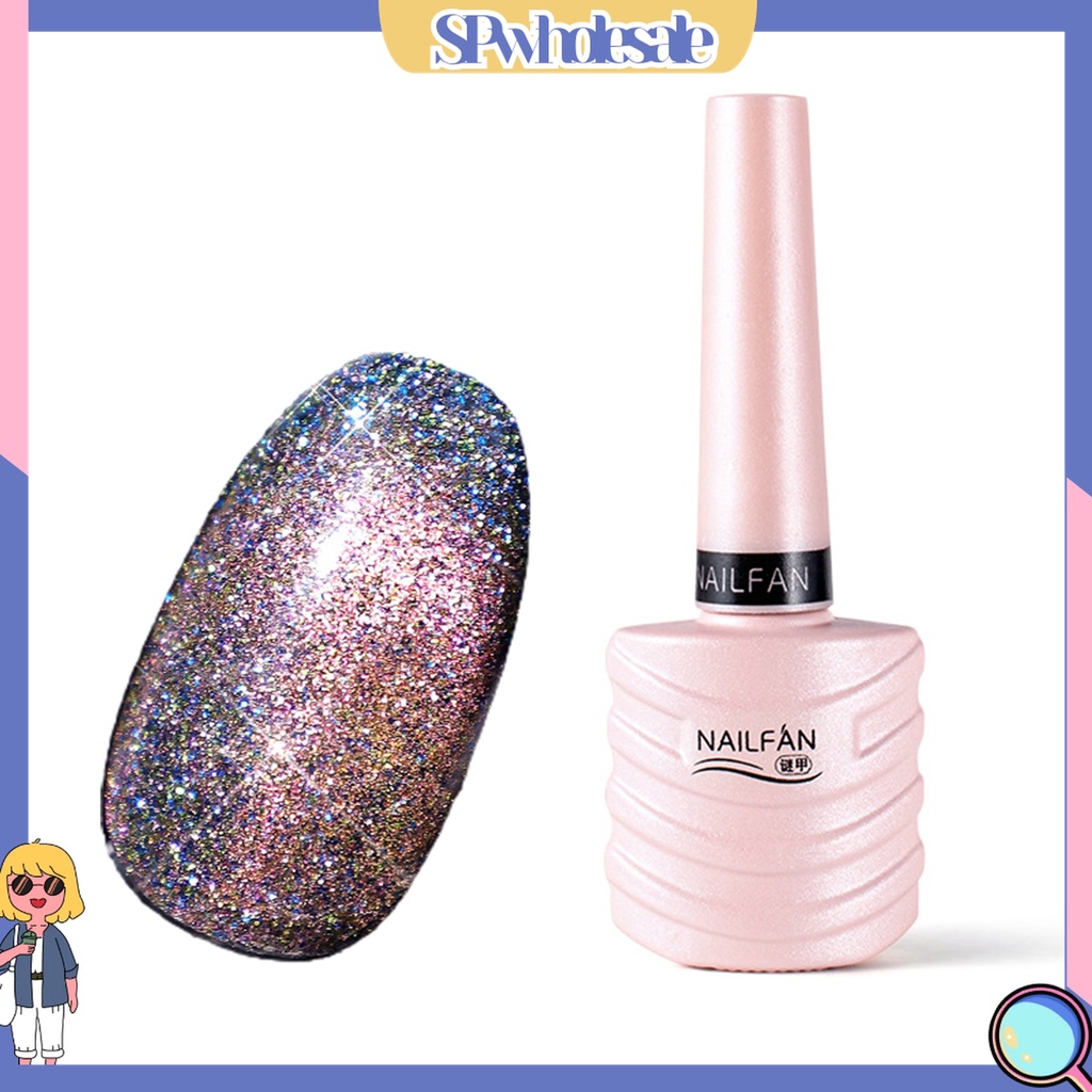 {SPwholesale} Sơn gel hiệu ứng kim tuyến lấp lánh nhiều màu tùy chọn thời trang