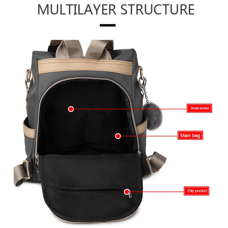 Ba Lô Màu Hồng Dễ Thương Chống Thấm Nước Phong Cách Mới Cho Học Sinh Trung Học