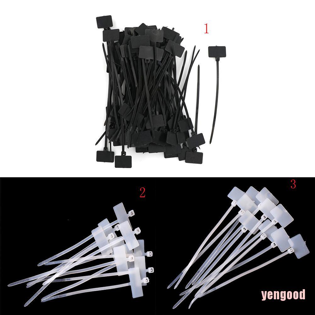 Bộ 100 sợi dây buộc cáp có thẻ đánh dấu RJ45 RJ12 chuyên nghiệp