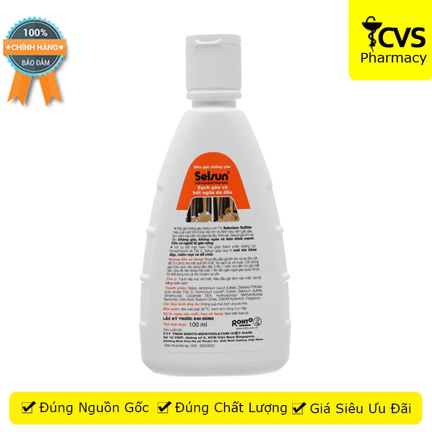 Dầu gội chống gàu Selsun Anti-Dandruff Shampoo - cvspharmacy