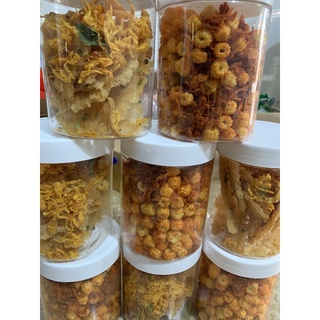 Nui mix bò khô - cơm cháy khô gà