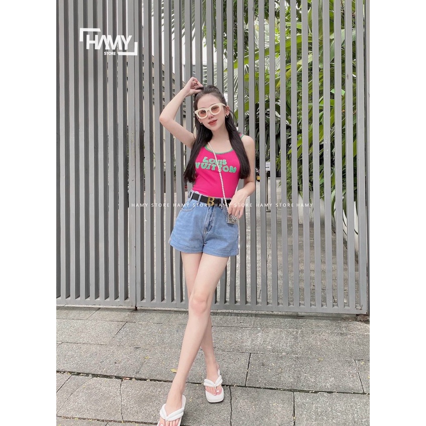 Áo thun hai dây siêu xinh ( hình thật )