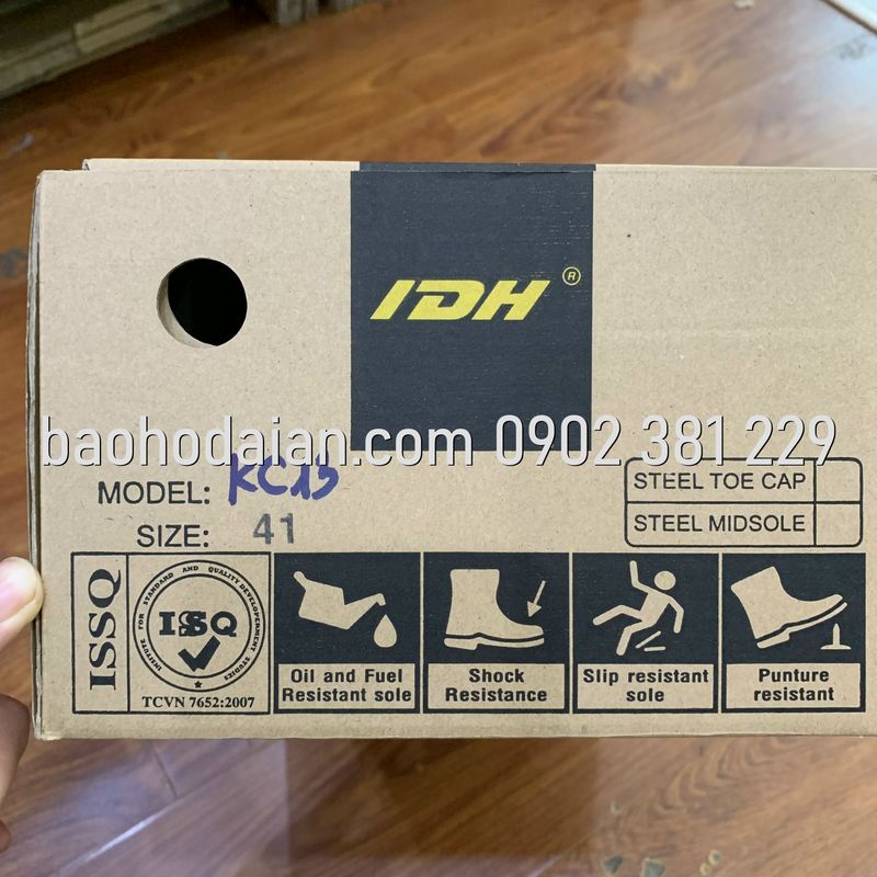 Giày bảo hộ thấp cổ mũi đế thép DHCEP- KS13 màu đen