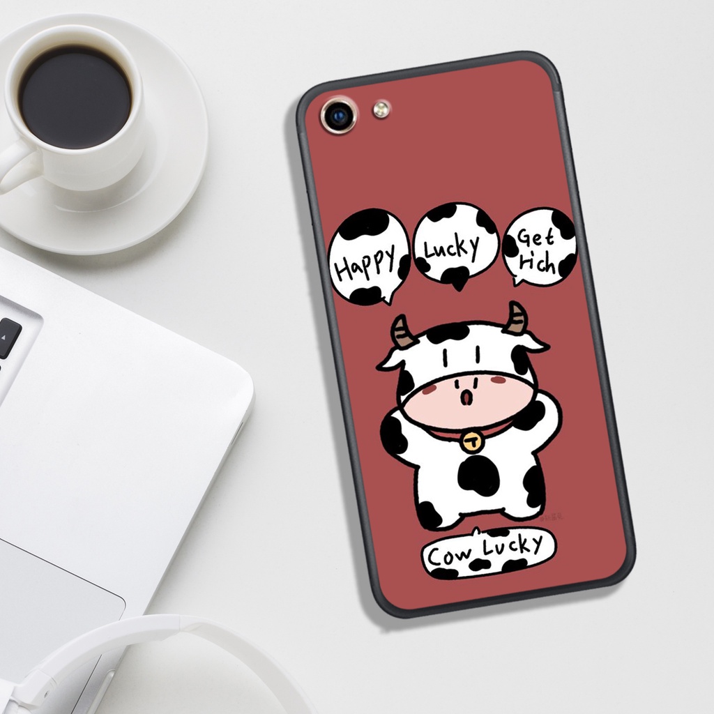 ỐP LƯNG VIVO Y53/Y55/Y66/Y67/Y81/Y83, IN HÌNH BÒ SỮA SIÊU SIÊU ĐÁNG YÊU