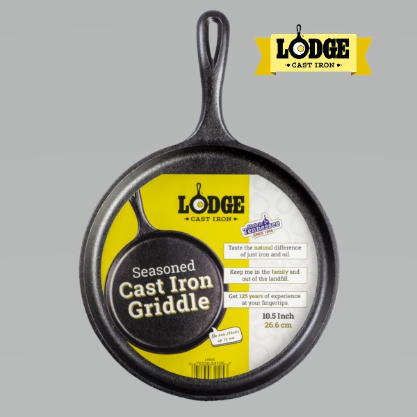 [Chính hãng LOGDE - MỸ] Chảo gang nướng chính hãng Lodge lòng bằng 26.67 cm. Chảo dùng nướng, áp chảo, đổ bán xèo.,