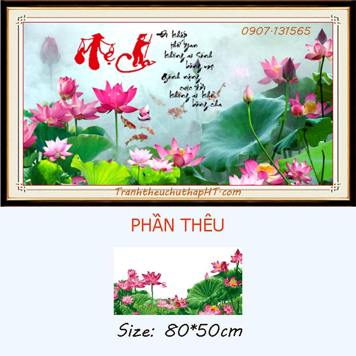 [Mã LIFEXANH03 giảm 10% đơn 500K] Tranh đính đá - Tranh thêu chữ thập Cha mẹ LV3463 - Chưa thêu