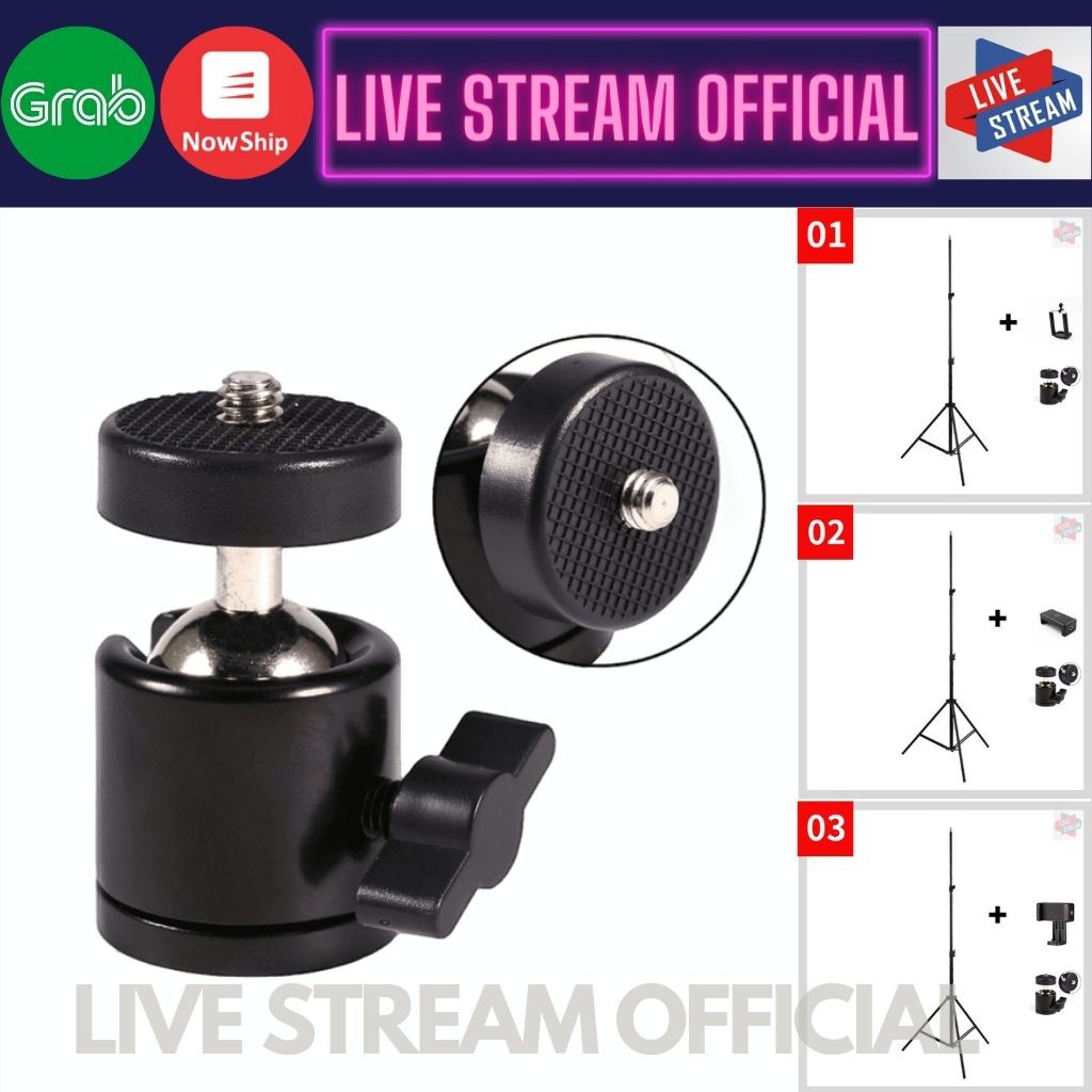 Đầu bi đa năng xoay 360 nắp đèn livestream giá đỡ 2m1 phụ kiện chụp ảnh xem phim - Live Stream Official