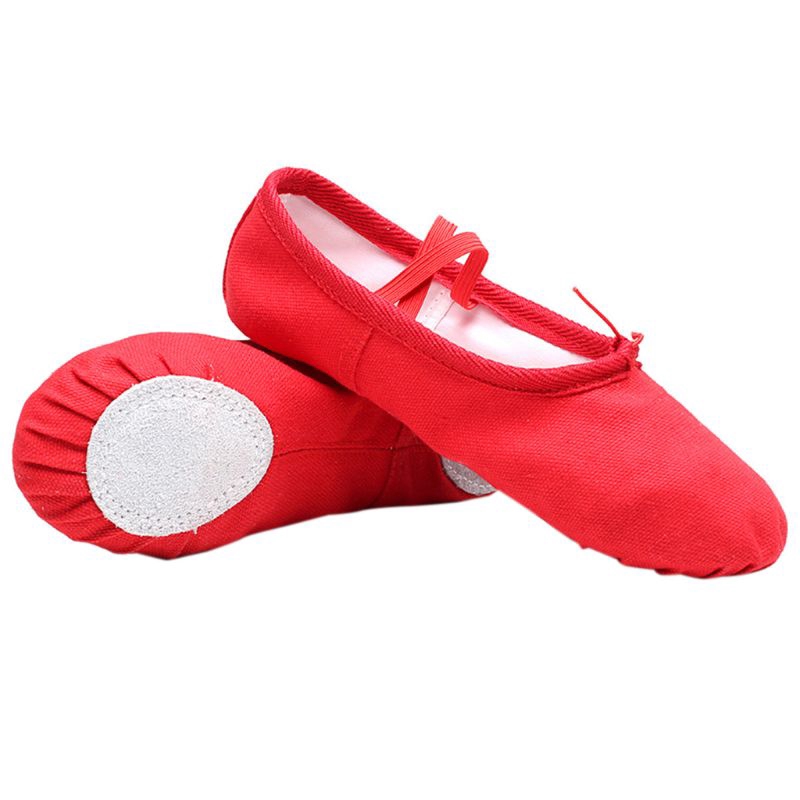 Mary☆Baby Girl Canvas Cotton Ballet Pointe Dance Shoes Gymnastics Slippers Yoga Flats