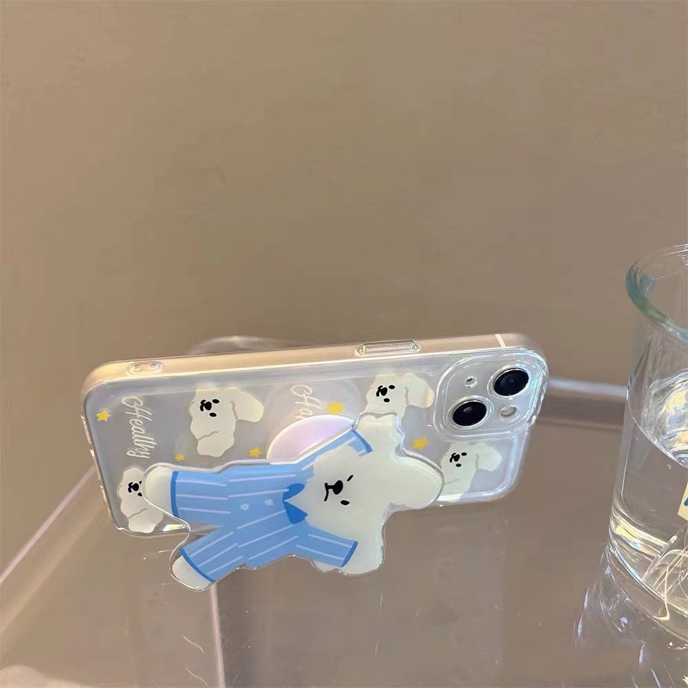 Giá Đỡ Điện Thoại Bằng Acrylic Hình Gấu Hoạt Hình Dễ Thương