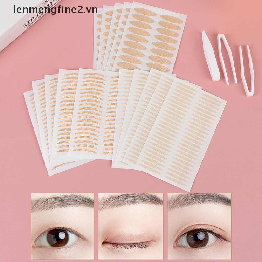 200 Miếng dán tạo mắt hai mí lưới ren vô hình + nhíp
