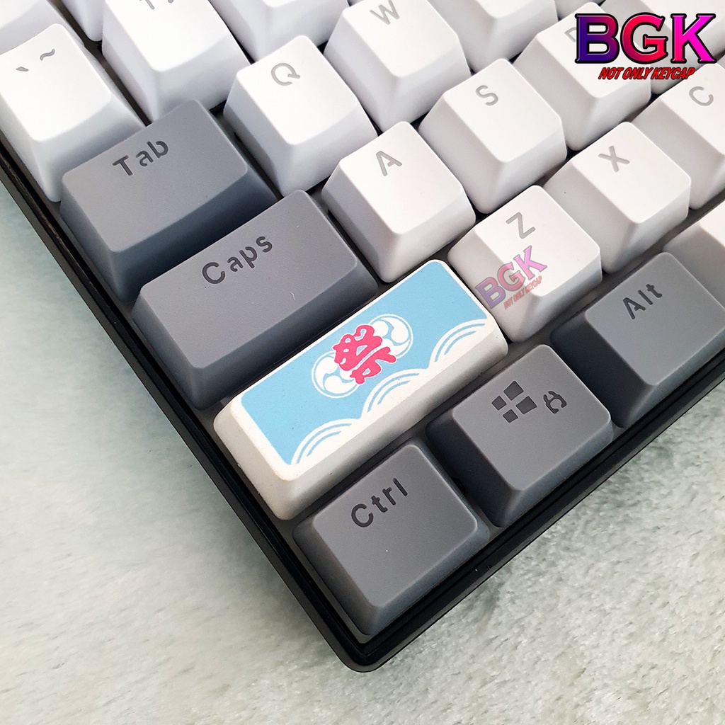 Keycap Lẻ Hình Mèo Thần Tài Enter Numpad, Shift Trái và Enter Cờ Cá Tokyo World Tour OEM Profile PBT dye sub