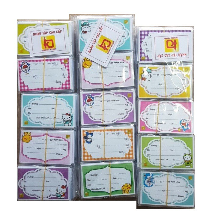 Set 10 tờ Giấy Nhãn Decal loại to