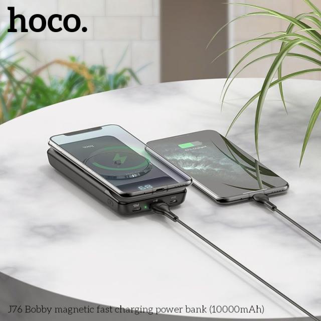 Pin sạc dự phòng kèm sạc không dây Hoco J76 sạc không dây Iphone đèn báo LED dung lượng 10000mAh hỗ trợ QC3.0 và PD20W