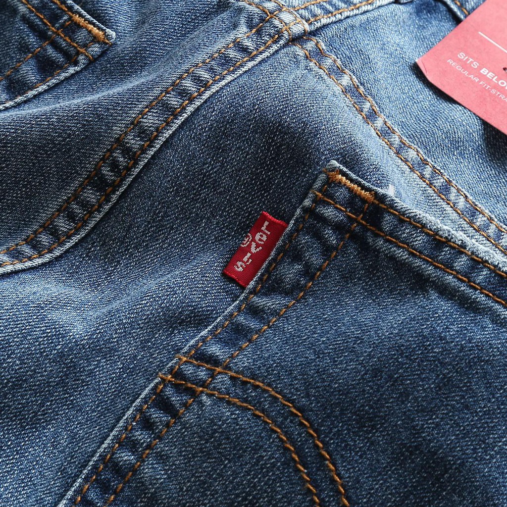 Quần short jeans nam LEVI 4 màu trơn form suông thoải mái - shop LA STORE