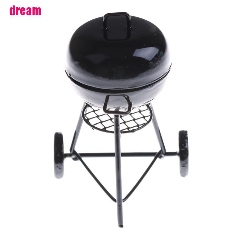 Mô Hình Lò Nướng Bbq Màu Đen Trang Trí Nhà Búp Bê Tỉ Lệ 1: