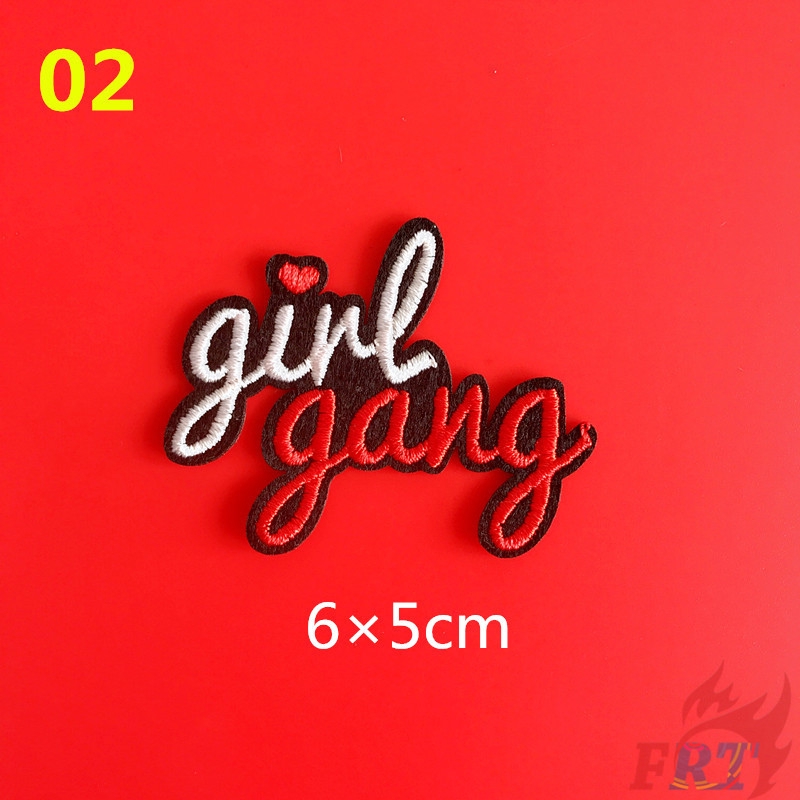 Set 1 / 3 Miếng Vá Nhiệt Dùng Trang Trí Áo Quần（☸ Fashion Brand - Girl Gang Patch ☸）