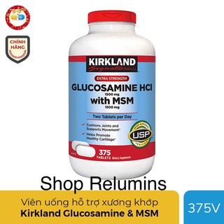 ( Hd phân biệt hàng nhái ngoài HN ) Viên uống Glucosamine KIRKLAND 375 viên chính hãng của Mỹ