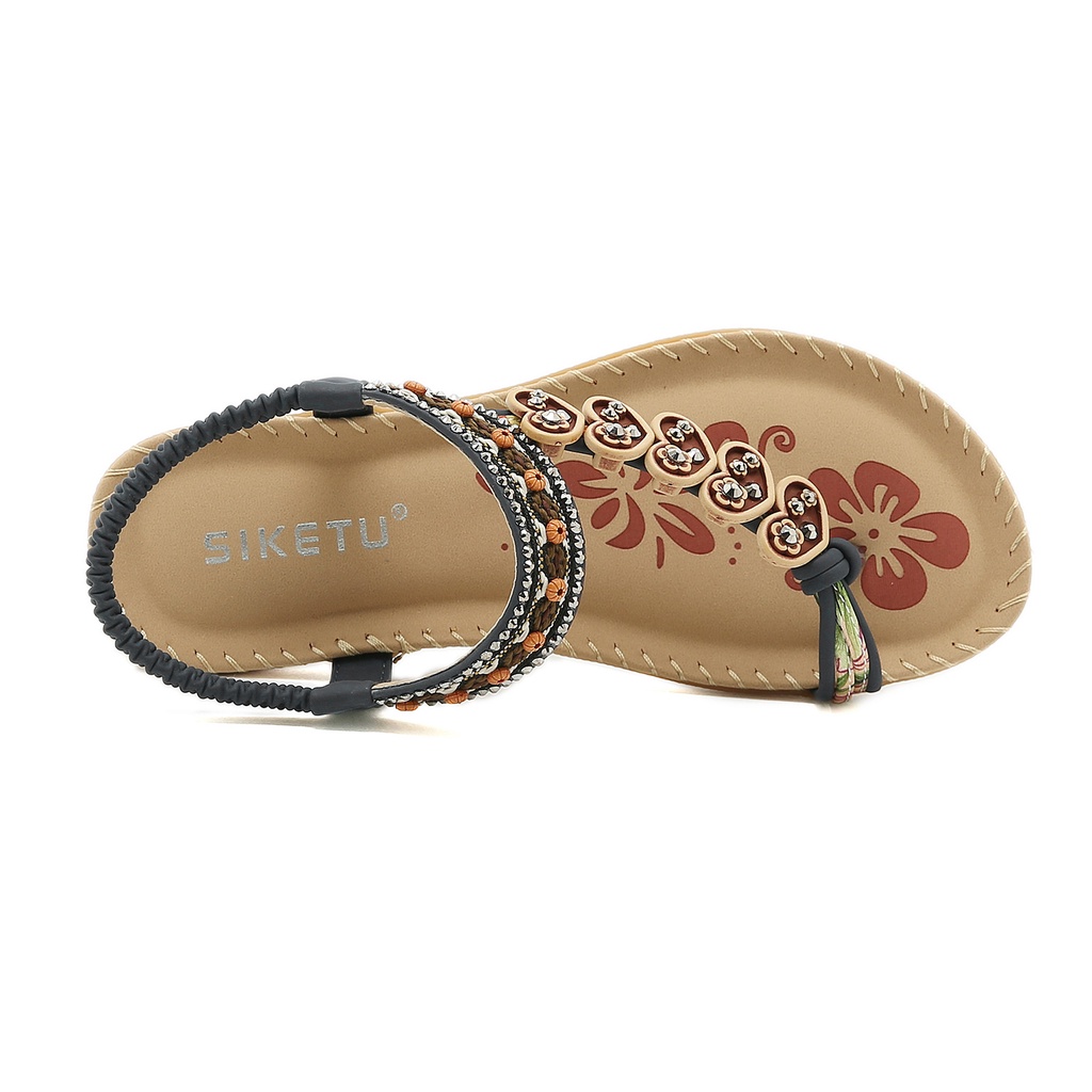 Sandal Đế Bằng Phong Cách Retro