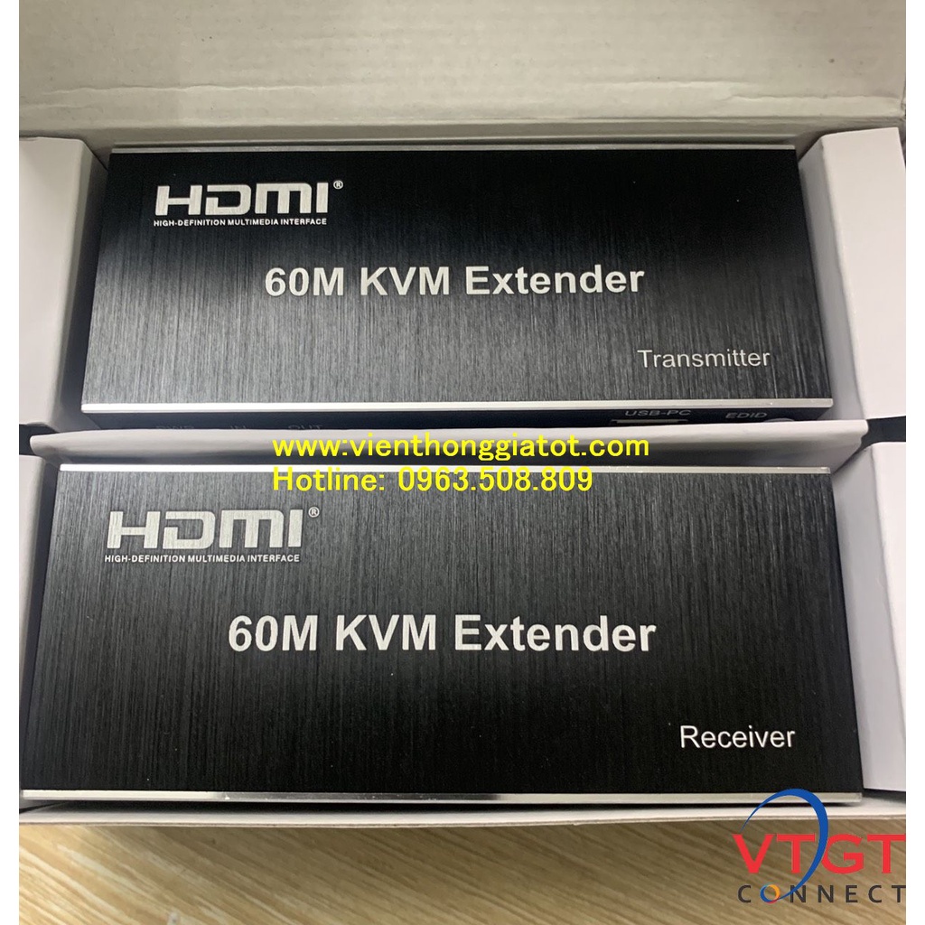 Bộ khuếch đại tín hiệu HDMI 60m qua dây mạng có USB Full HD 1080p