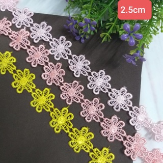 Hoa dây thêu chỉ bóng trang trí , size 2.5cm