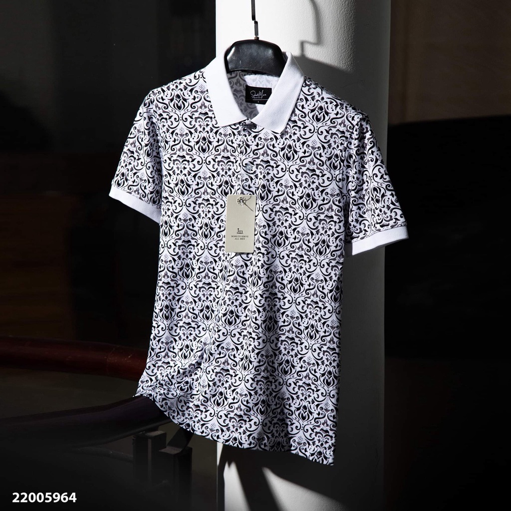 Áo thun nam polo cổ bẻ Just Men hoạ tiết nổi bật thời trang đẹp