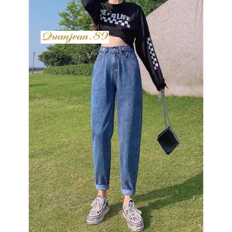 Quần bò baggy nữ quần jean baggy nữ cạp cao 3 size S M L hot năm 2022 Quanjean.89 | BigBuy360 - bigbuy360.vn