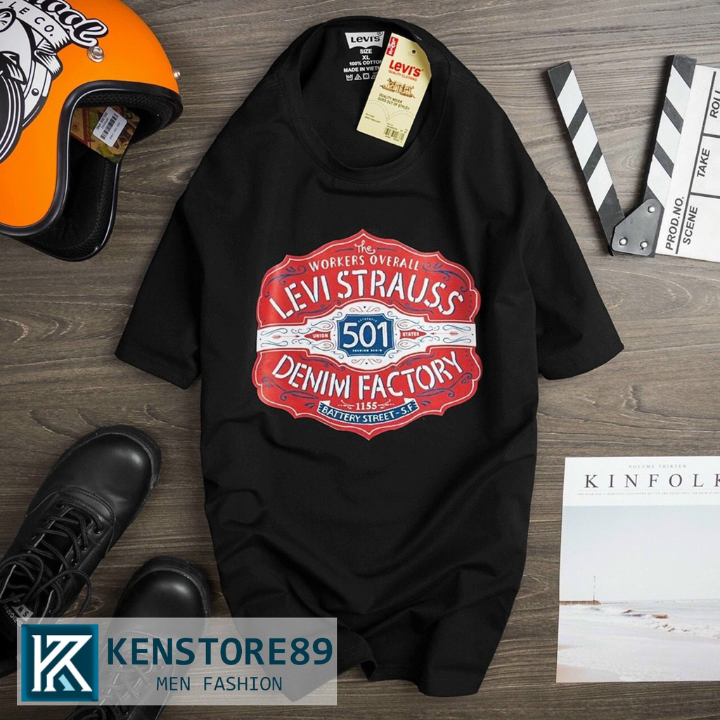 Áo thun nam cổ tròn LE STRAUSS cao cấp KENSTORE89 ATV181